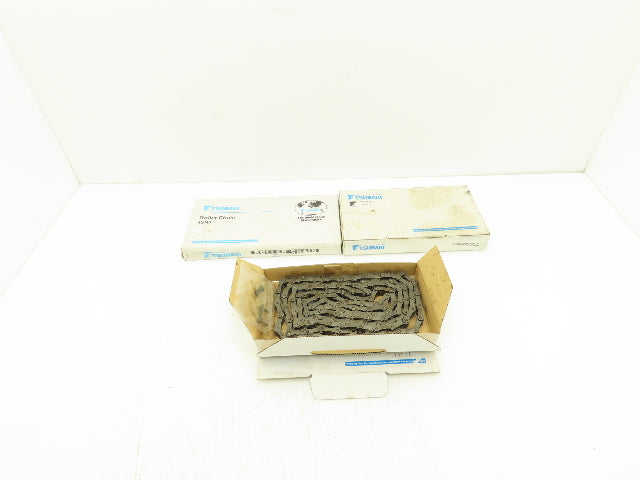 Tsubaki A2040 Riveted Roller Chain Single Strand 1" Double Pitch 10'L Lot of 3