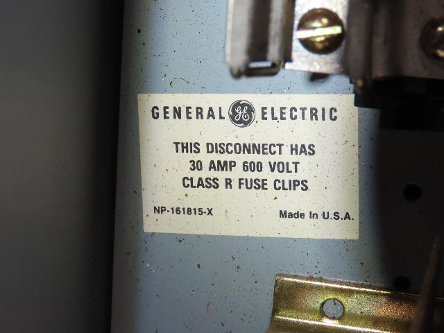 General Electric NP-161815-X Combination Motor Starter Fused 30 Amp 600VAC 10HP