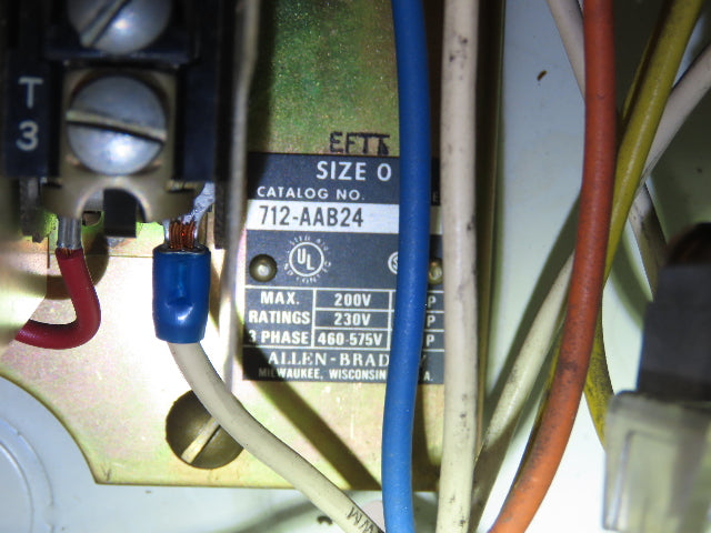 Allen-Bradley 712-AAB24 Combination Starter Fusible 600V 3PH 5HP 120V Coil