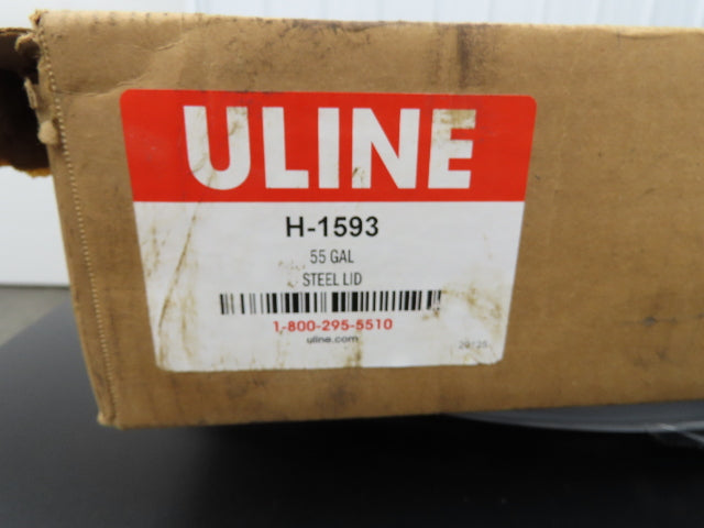 Uline H-1593 Replacement Steel Lid 55 Gallon Drum Bolt Ring Seal White Lot of 2