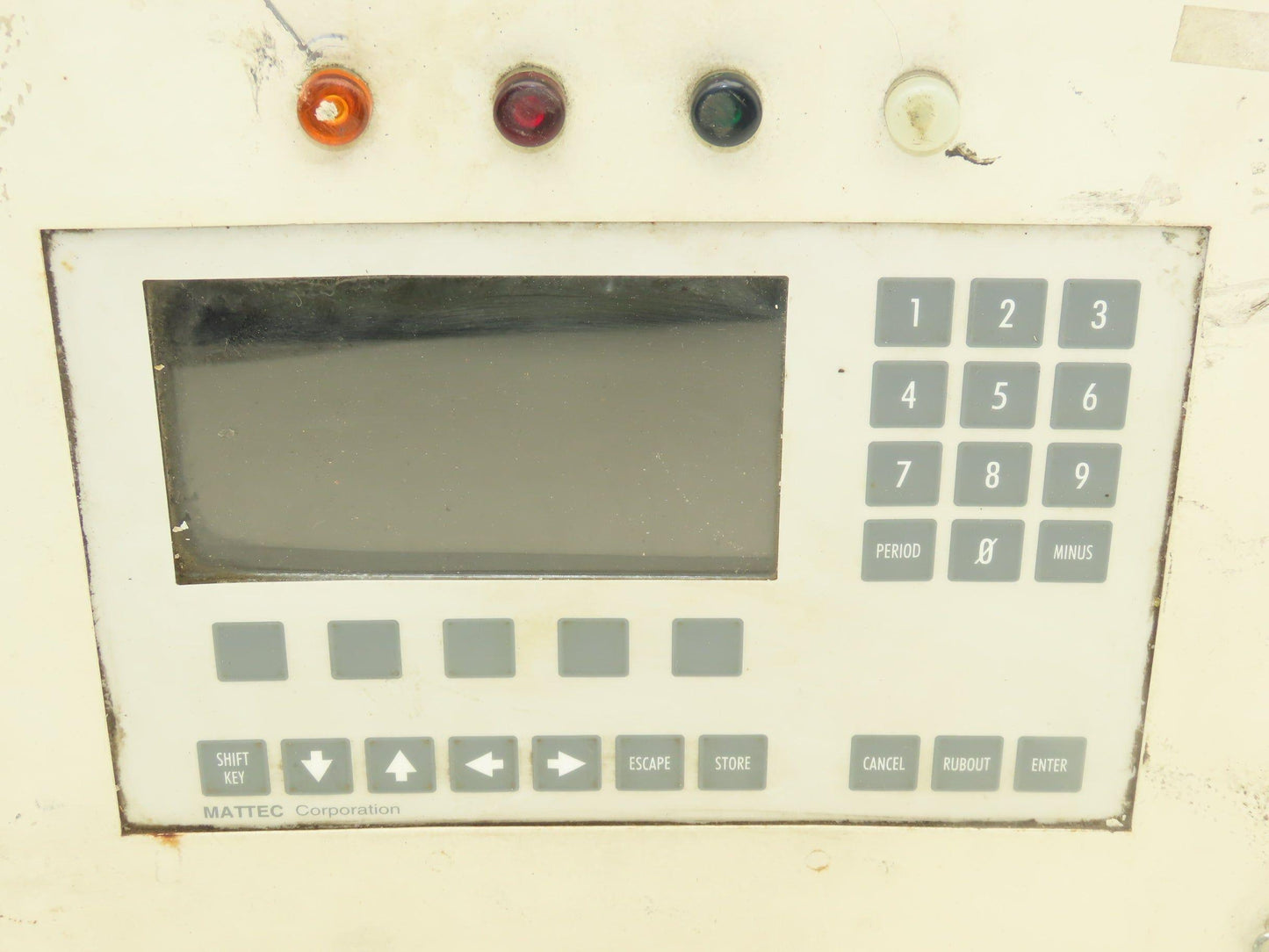 Mattec Corporation 561-1056A LCD Screen HMI Push Button Interface Operator Panel