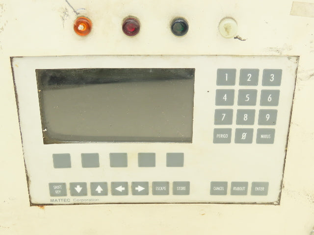 Mattec Corporation 561-1056A LCD Screen HMI Push Button Interface Operator Panel