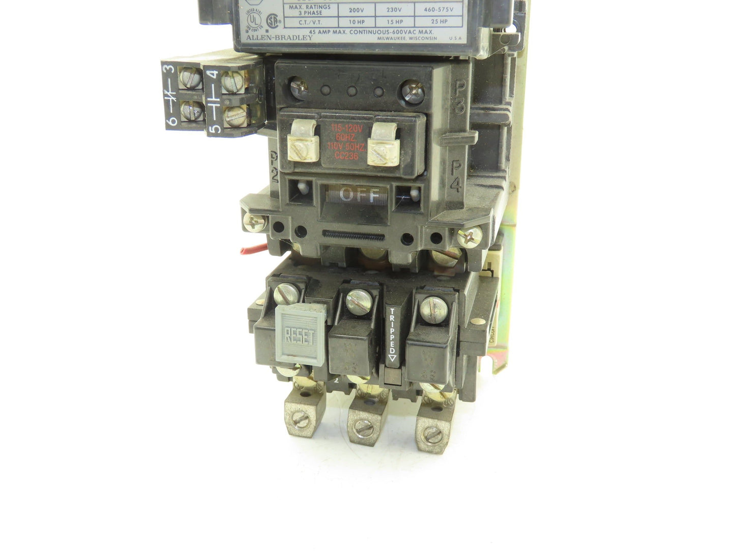 General Electric 520F-C0D Contactor Motor Starter 120V Coil 25Hp 3PH 600V