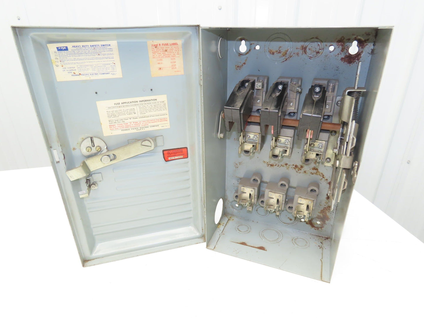 FPE 1636R Safety Disconnect Switch 60A 600VAC 50HP 3Ph Fused
