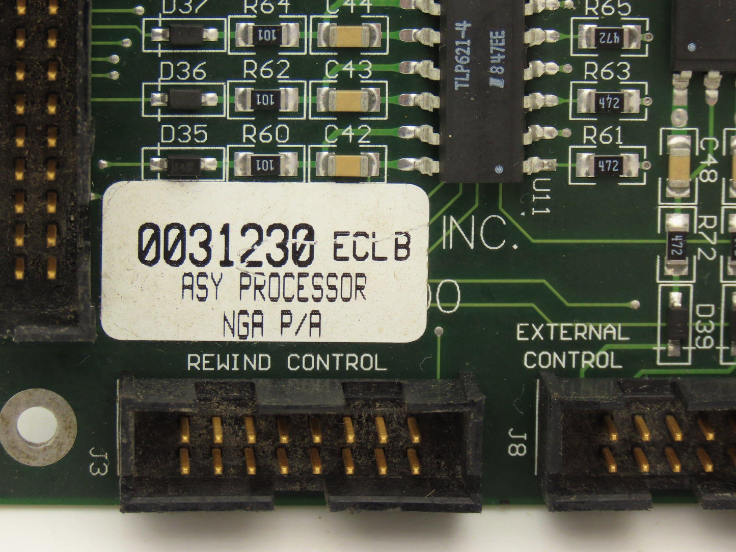 Label Aire 0031230 Main Processor Circuit Board PCB 3100