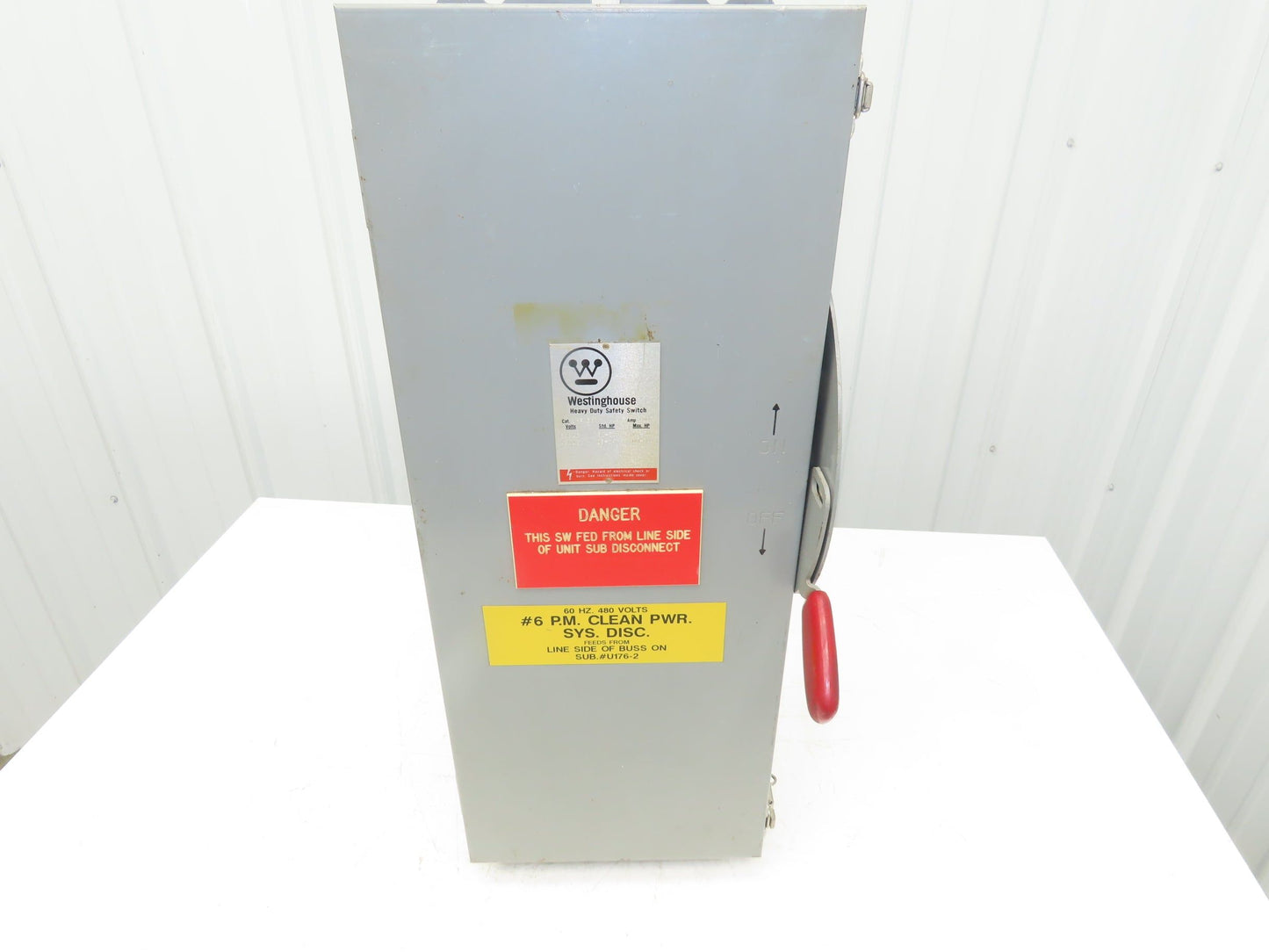 Westinghouse JHFN363 Safety Disconnect Switch 100A 600VAC 75HP 3Ph Fused