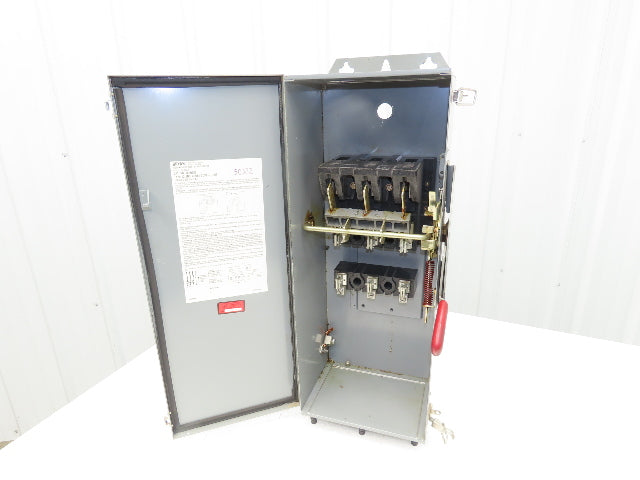 Westinghouse JHFN363 Safety Disconnect Switch 100A 600VAC 75HP 3Ph Fused