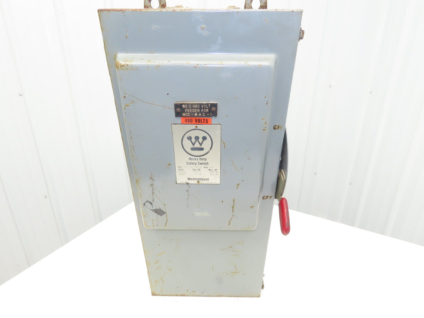 Westinghouse JHF-364 Safety Disconnect Switch 200A 600VAC 100HP 3Ph Fused