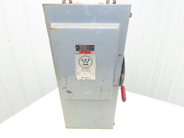 Westinghouse JHF-364 Safety Disconnect Switch 200A 600VAC 100HP 3Ph Fused