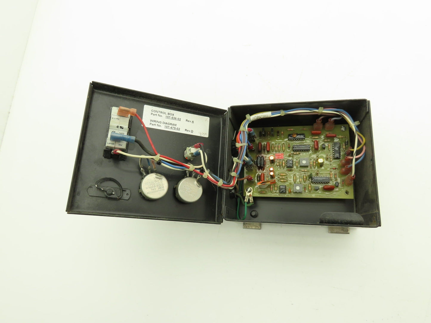 Conair 107-536-02 Vacuum Loader Integral Motor Control Panel Box