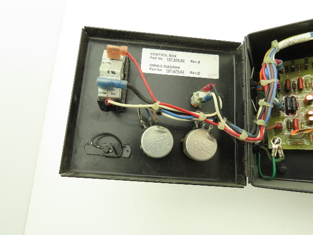 Conair 107-536-02 Vacuum Loader Integral Motor Control Panel Box