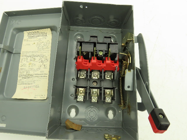 Square D H 321 Fused Safety Disconnect Switch 30A 240VAC 7.5HP 3Ph New