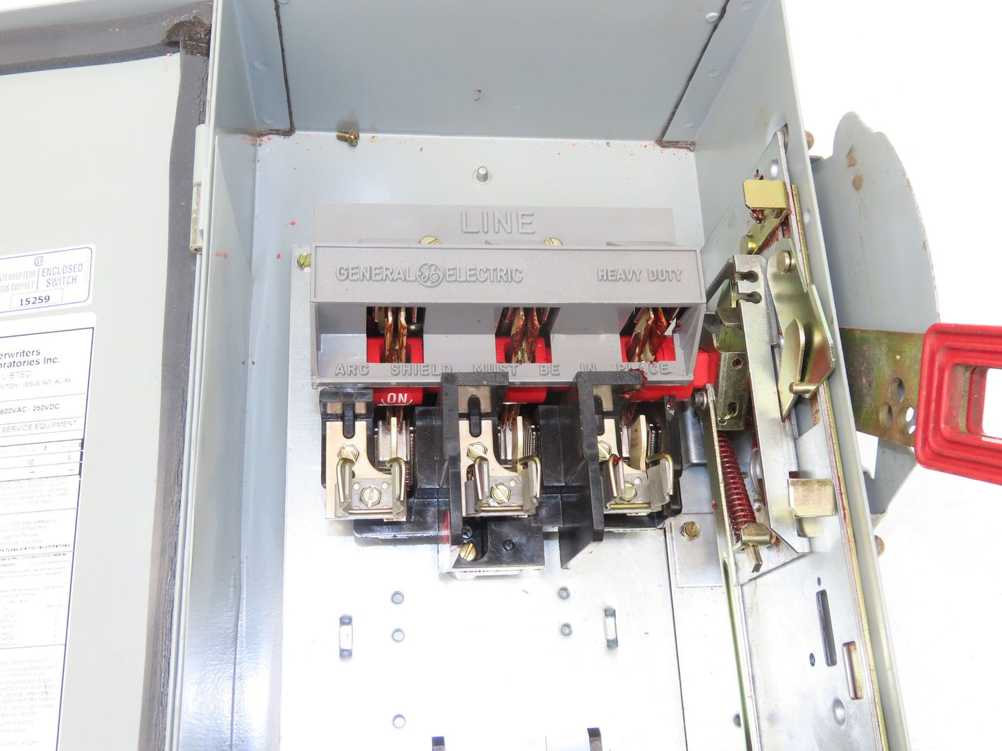 General Electric TH3362J Safety Disconnect Switch 60A 600VAC 3Ph Fused D16419