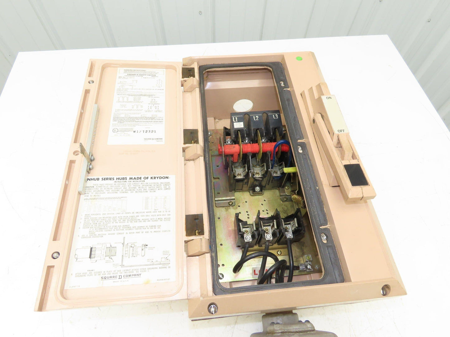 Square D H 362DX Safety Disconnect Switch 60A 600VAC 3Ph Fused