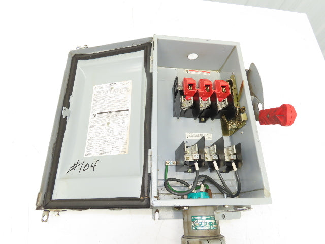 Siemens HF362J Safety Disconnect Switch 60A 3 Pole 600V AC Fusible