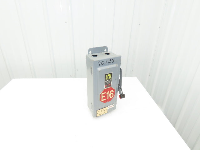 Square D HU361AWK Safety Disconnect Switch 30A 600V 30HP Non Fused 3 Pole Ser E1