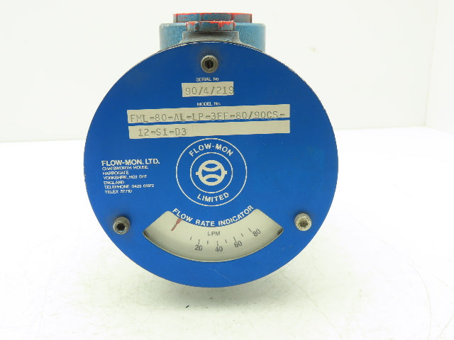 Flow-Mon Flow Meter 0-80LPM 1-1/2" NPT