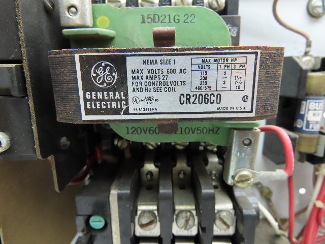 General Electric FVNR 8000 Combination Bucket Motor Starter Fused 460VAC 7.5HP