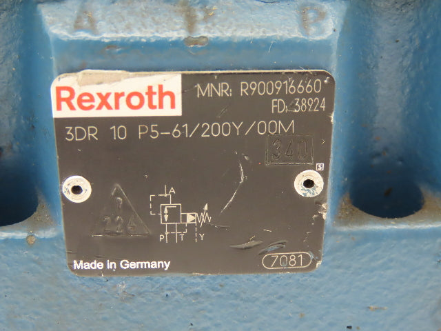 Rexroth 3DR 10 P5-61/200Y/00M Hydraulic Pressure Reducing Valve