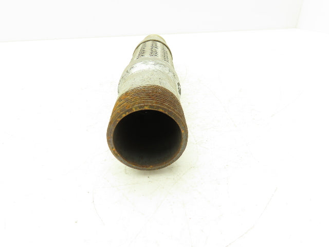 1 1/4" X 10" Flex Coupling Galvanized with Stainless 1.25 NPT