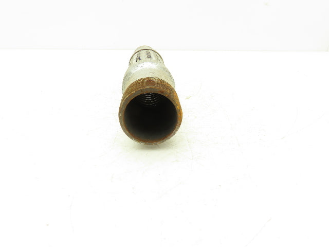 1 1/4" X 10" Flex Coupling Galvanized with Stainless 1.25 NPT