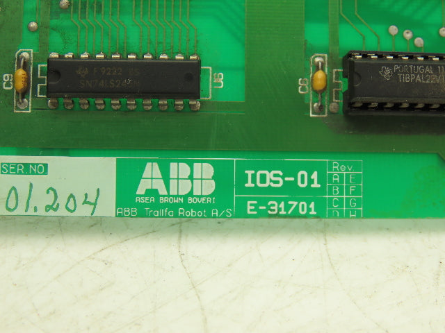 ABB Robotics E-31701 IOS-01 Input Output Board