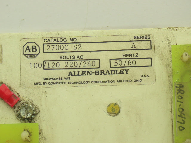 Allen Bradley 2700C-S2 Power Control Board 120/240VAC Ser A