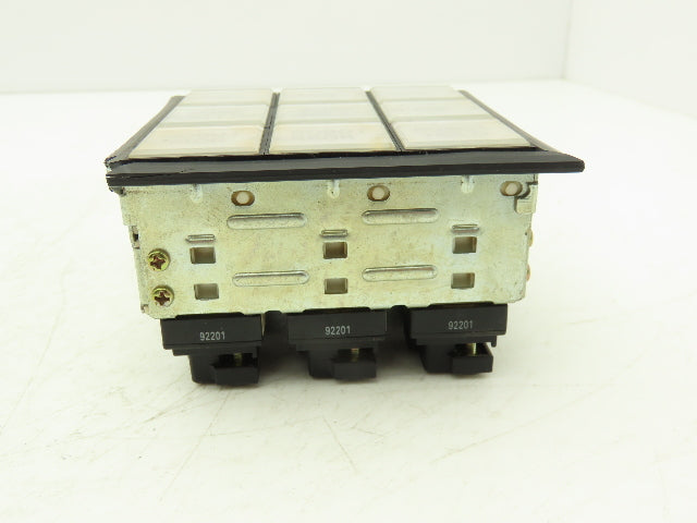 IDEC SLC 30N Annunciator 9-Position 3x3 Layout Lighted Indicator Panel