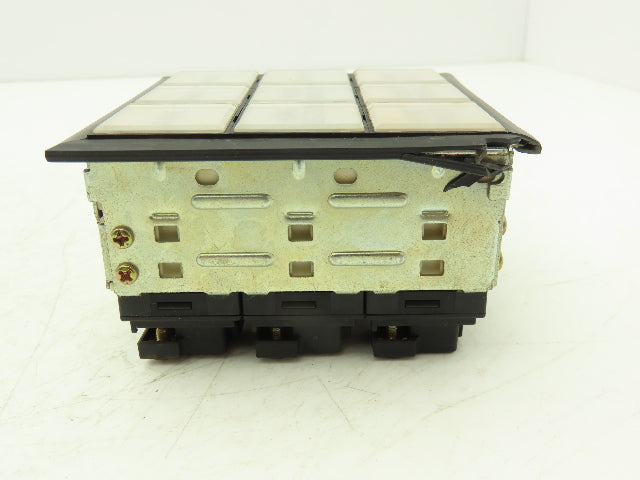 IDEC SLC 30N Annunciator 9-Position 3x3 Layout Lighted Indicator Panel