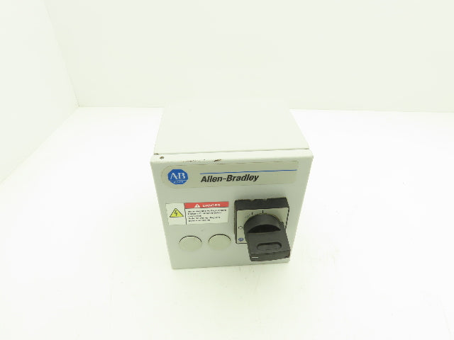 Allen Bradley 103H Motor Starter Enclosure Disconnect 480V 10A 7.5Hp Coil 24VDC