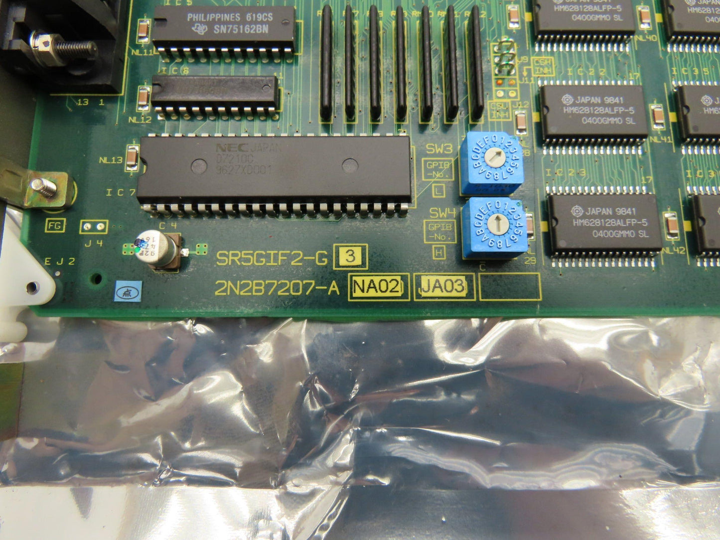 Toshiba 2J2B7207-A PCB Printed Control Circuit Board Slot Rack