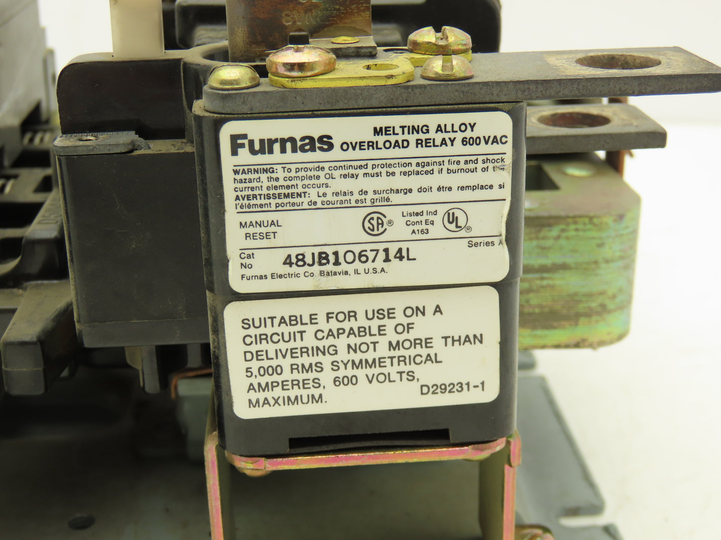 Furnas 14JB108300 Motor Starter 135A 200/230VAC/575VAC 3ph 40/50/100Hp NEMA 4