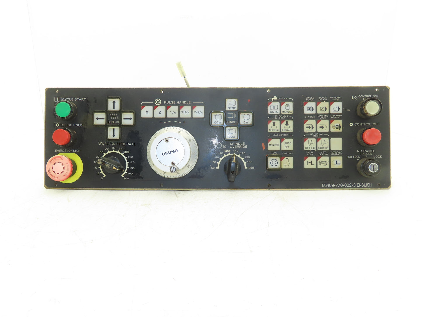 Okuma E5409-770-002-3 HMI Keypad Operator Control Panel With E-Stop