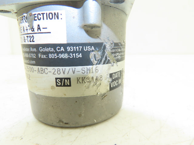 BEI Industrial Sensors H25D-SS-2500-ABC-28V/V-SM16 Rotary Encoder 3/8" Shaft