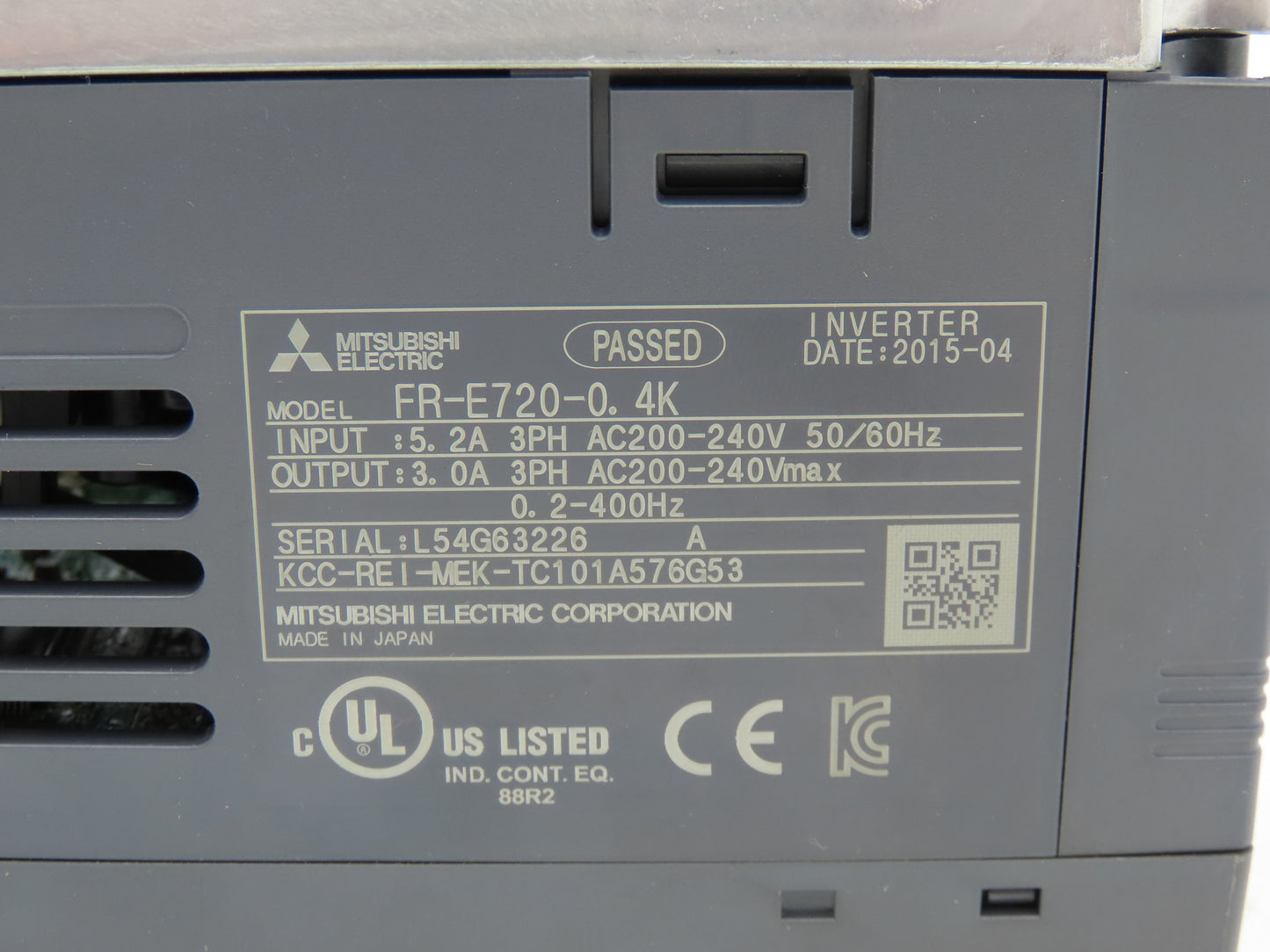 Mitsubishi FR-E720-0.4K Variable Frequency Drive Motor Inverter Control 0.4kW