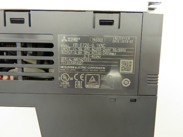 Mitsubishi FR-E720-0.1KNC Variable Frequency Drive Motor Inverter Control 0.1kW