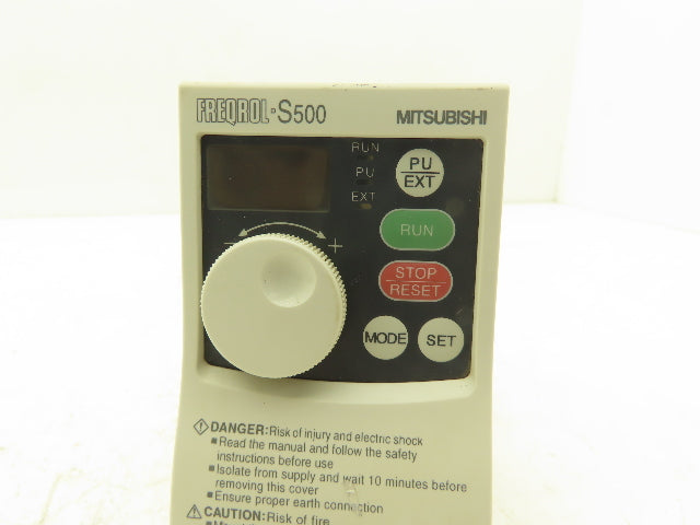Mitsubishi FR-S520-0.4K-R Freqrol S500 VFD Inverter AC Drive .4kw/.5Hp 240V 3PH