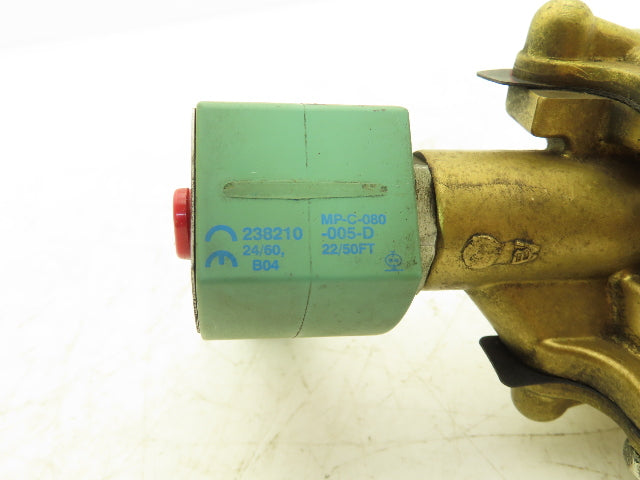 Asco Red-Hat 8316G74 Brass Solenoid Valve 3-Way 3/4"npt 150psi 24V