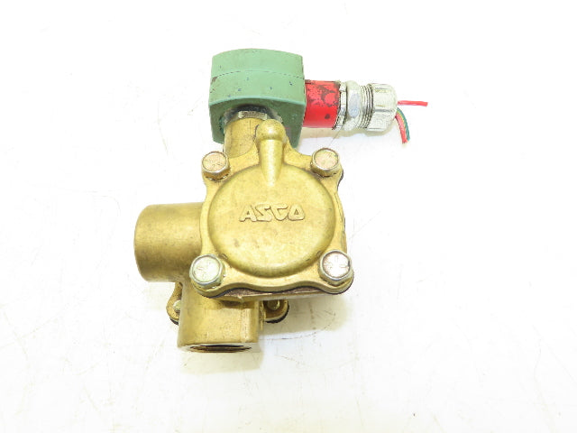 Asco Red-Hat 8316G74 Brass Solenoid Valve 3-Way 3/4"npt 150psi 24V