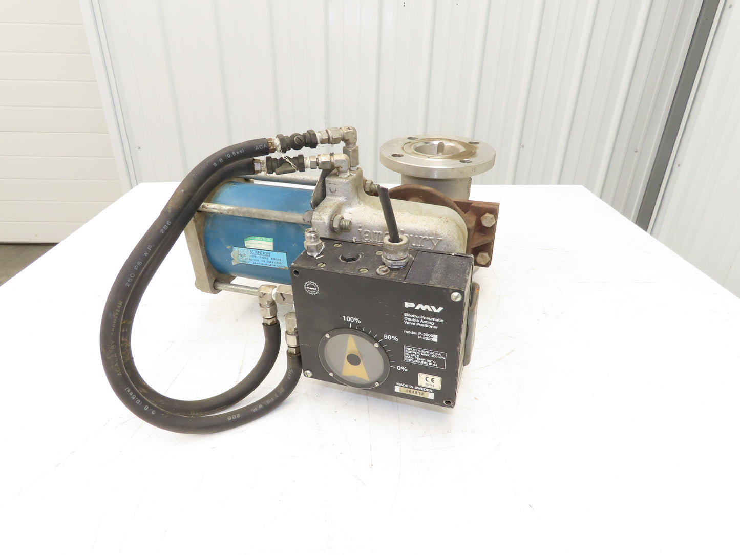 Jamesbury 3" 5150 313600TT Ball Valve Flanged w/Pneumatic Actuator & Positioner