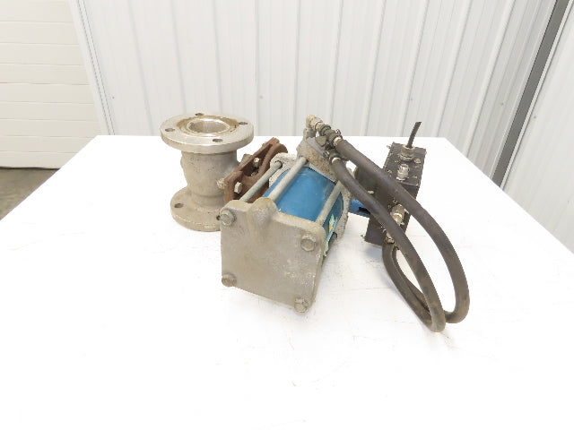 Jamesbury 3" 5150 313600TT Ball Valve Flanged w/Pneumatic Actuator & Positioner