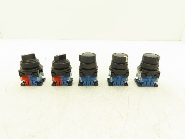 Fuji Mixed Lot 2 Position Selector Push Button Switch x3 | 2 Pos Selector x2