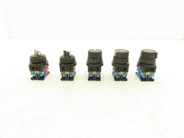 Fuji Mixed Lot 2 Position Selector Push Button Switch x3 | 2 Pos Selector x2