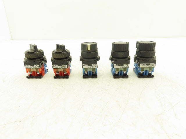 Fuji Mixed Lot 2 Position Selector Push Button Switch x3 | 2 Pos Selector x2