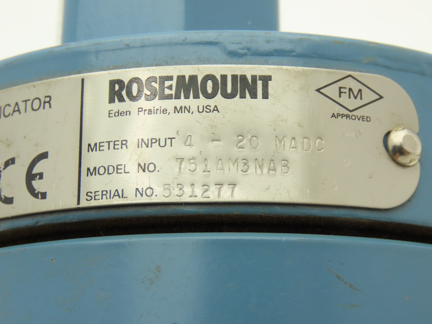 Rosemount 751AM3NAB Field Signal Indicator 4-20mA DC Meter Input 0-50 PSI