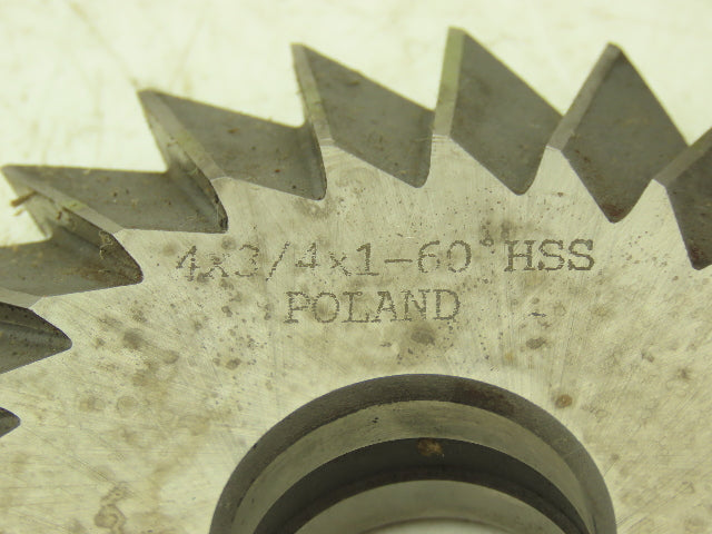 Poland 4X3/4X1-60 HSS Double Bevel Indexable CNC Milling Cutter 26 Tooth