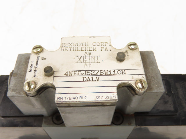 Rexroth H-4WEH25J60/6BW110NETDAL Hydraulic Piloted Valve Assembly 120v/60Hz