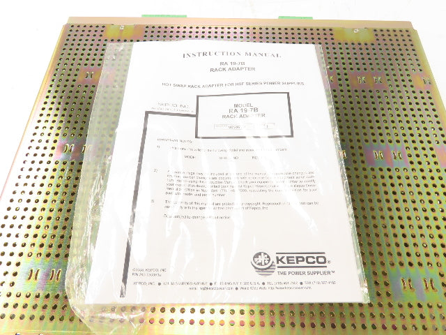 Kepco RA 19-7B Rack Adapter 7-Slot Rack PLC Chassis