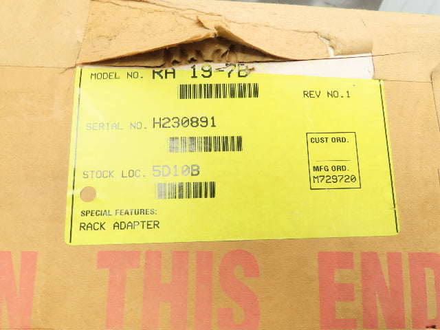 Kepco RA 19-7B Rack Adapter 7-Slot Rack PLC Chassis