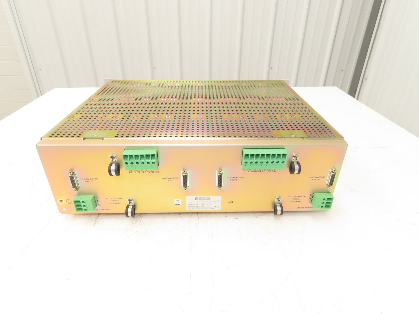 Kepco RA 19-7B Rack Adapter 7-Slot Rack PLC Chassis